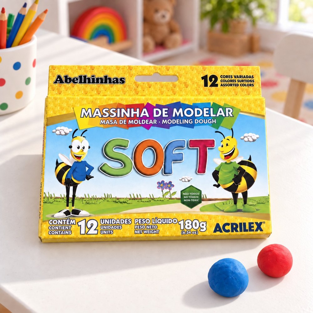 Massinha Soft Conjunto com 12 Cores